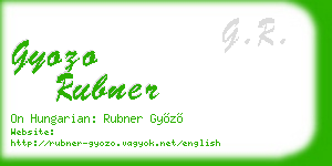 gyozo rubner business card