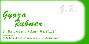 gyozo rubner business card